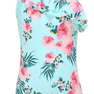 Floral One-Shoulder bathing suit